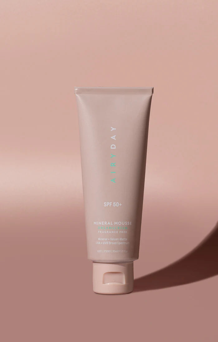AIRYDAY Mineral Mousse SPF50+ Dreamscreen 75ml — 100% zinc mineral sunscreen for oily skin