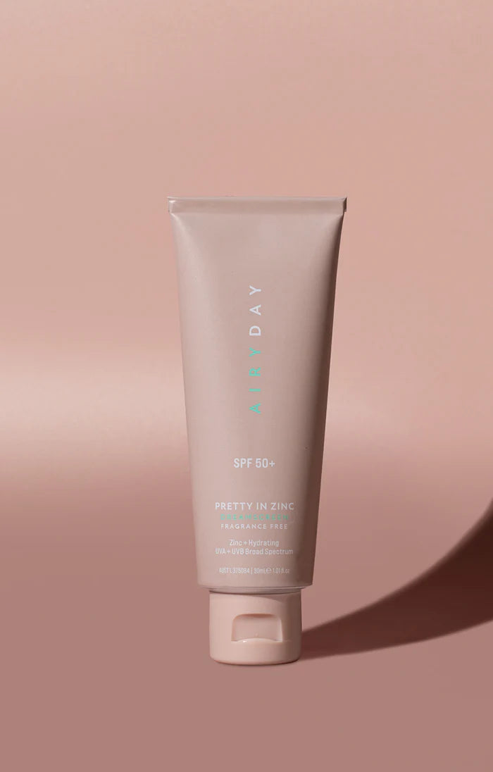 AIRYDAY Pretty in Zinc SPF50+ Dreamscreen 75ml — natural finish zinc sunscreen for sensitive skin