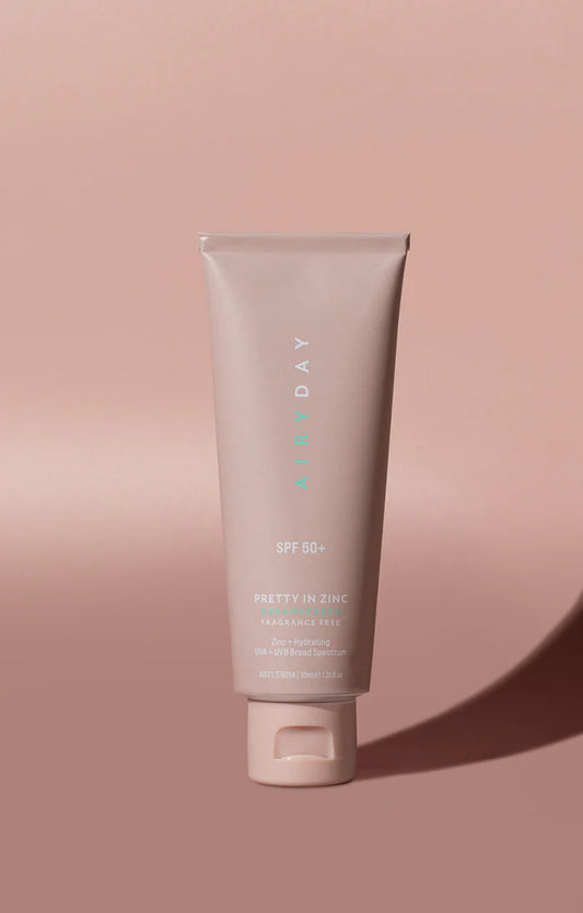 AIRYDAY Pretty in Zinc SPF50+ Dreamscreen 75ml — natural finish zinc sunscreen for sensitive skin