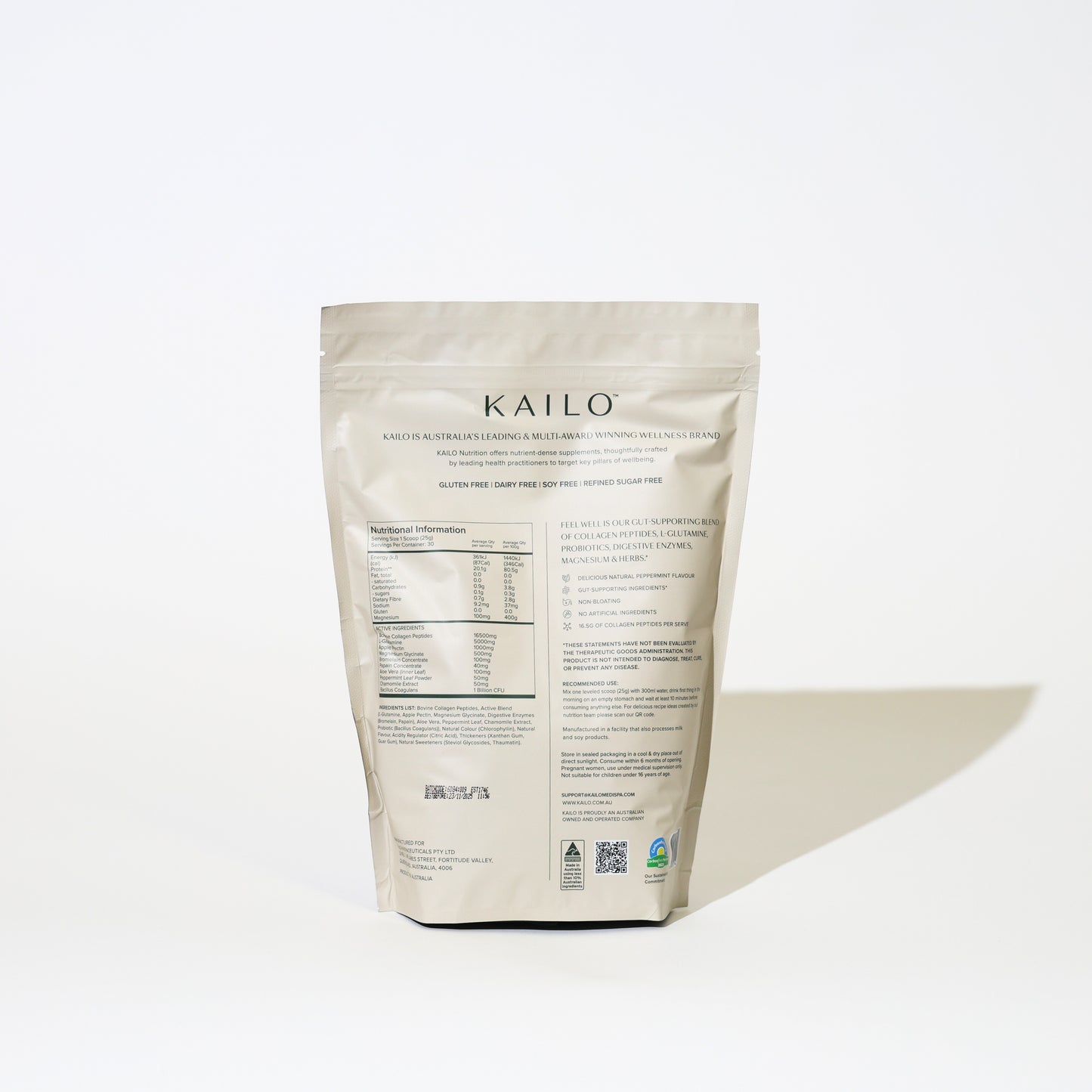 Feel Well (Gut Health Collagen Blend) — Peppermint 750g