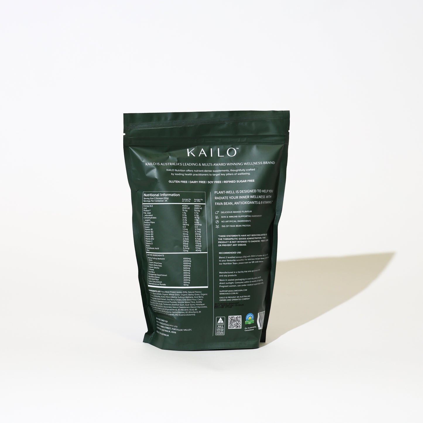 Plant Well (Plant Protein Super Greens) — Mango 750g